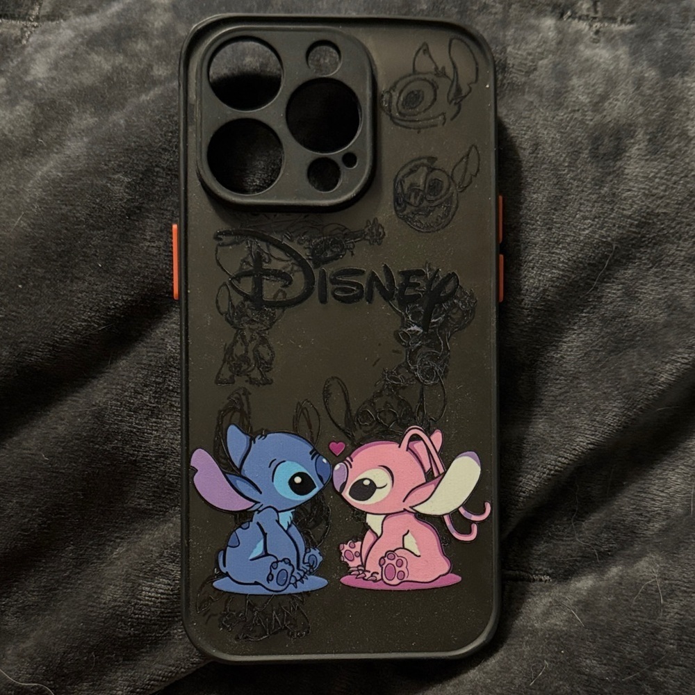 Disney Phone Case with Stitch and Angel IPhone 14 Pro